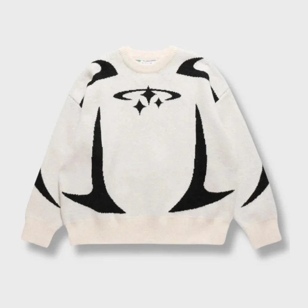 Y2K STARS KNITTED SWEATER