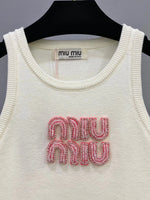 "MIU" PINK LETTER TANK TOP