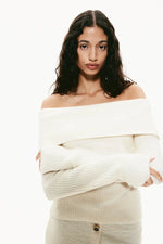 OFF-THE-SHOULDER SWEATER