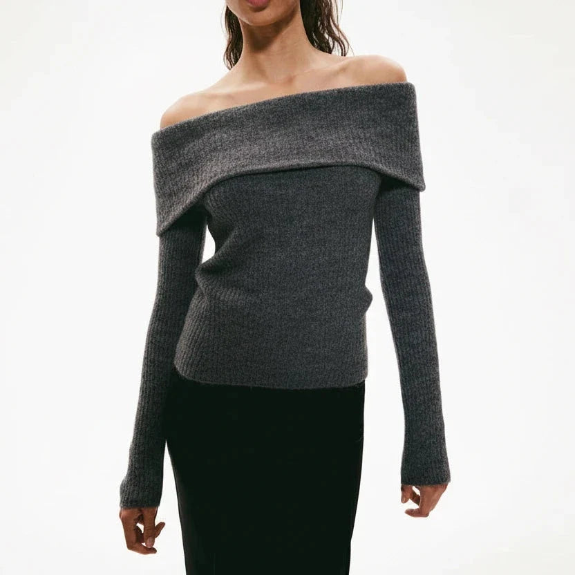 OFF-THE-SHOULDER SWEATER