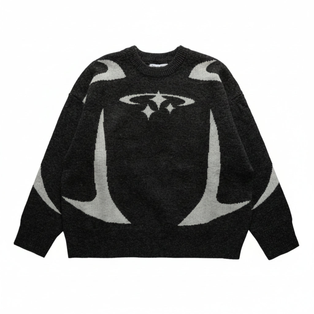 Y2K STARS KNITTED SWEATER