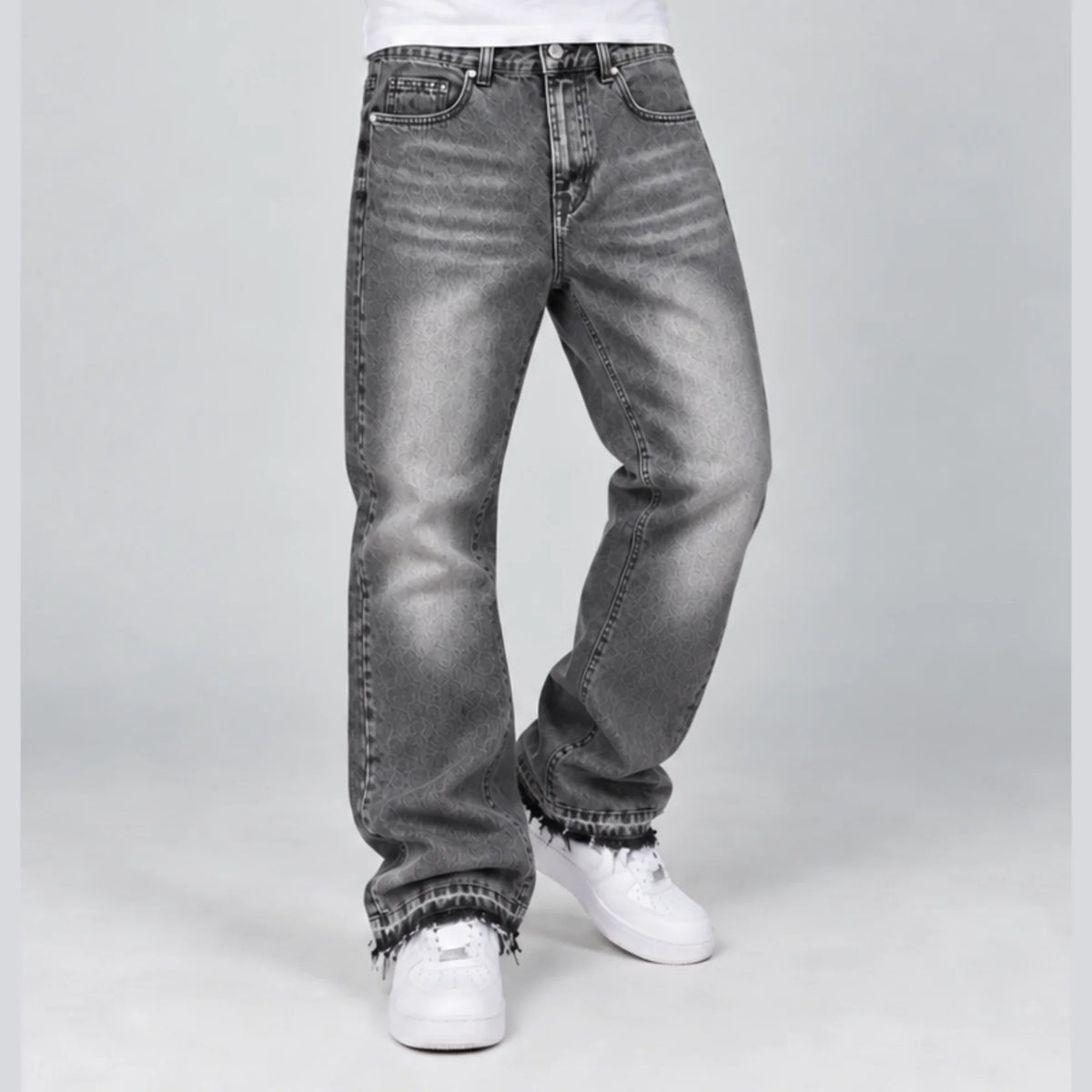 Frayed Flared Jeans