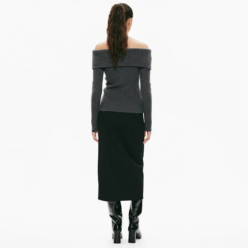 OFF-THE-SHOULDER SWEATER