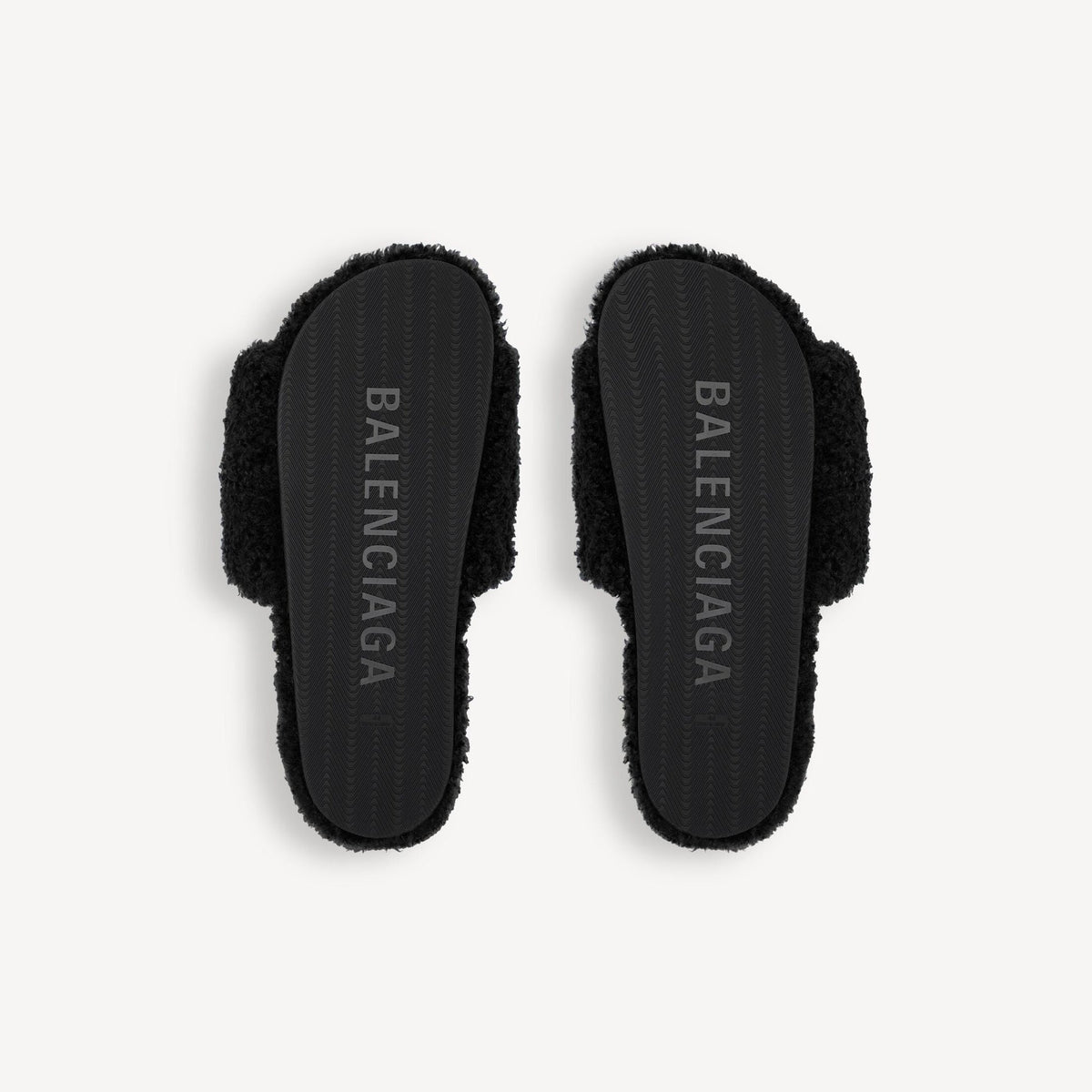 "Balenci" Fur Slides