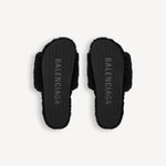 "Balenci" Fur Slides