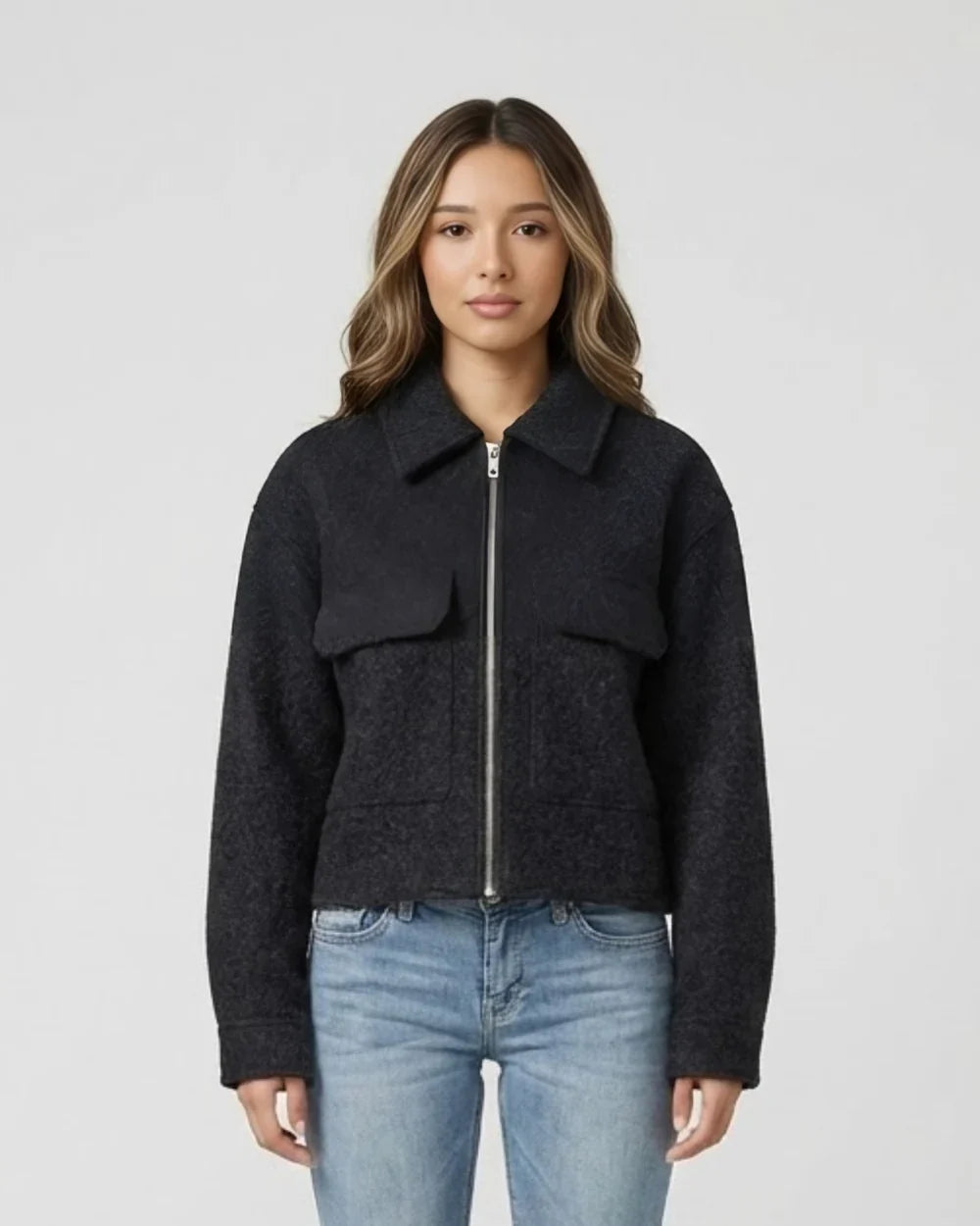 Cropped Wool Jacket