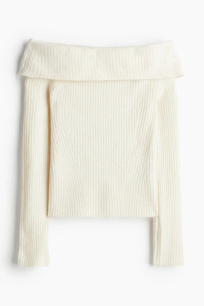 OFF-THE-SHOULDER SWEATER