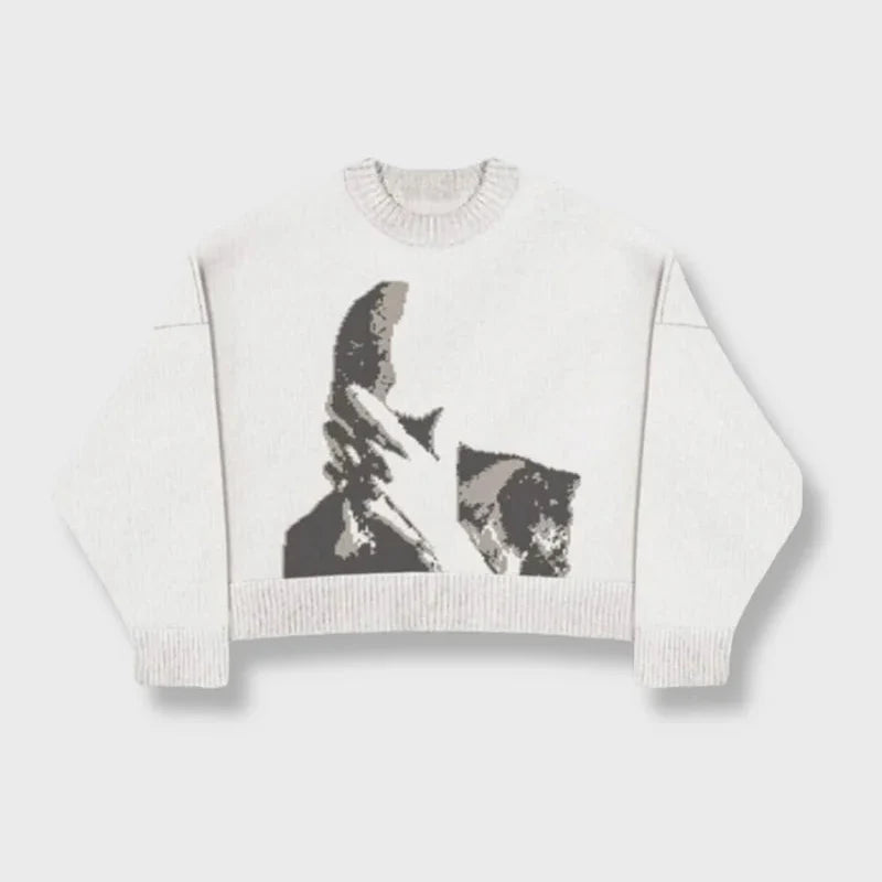 Hidden Face Knit Sweater