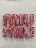 "MIU" PINK LETTER TANK TOP