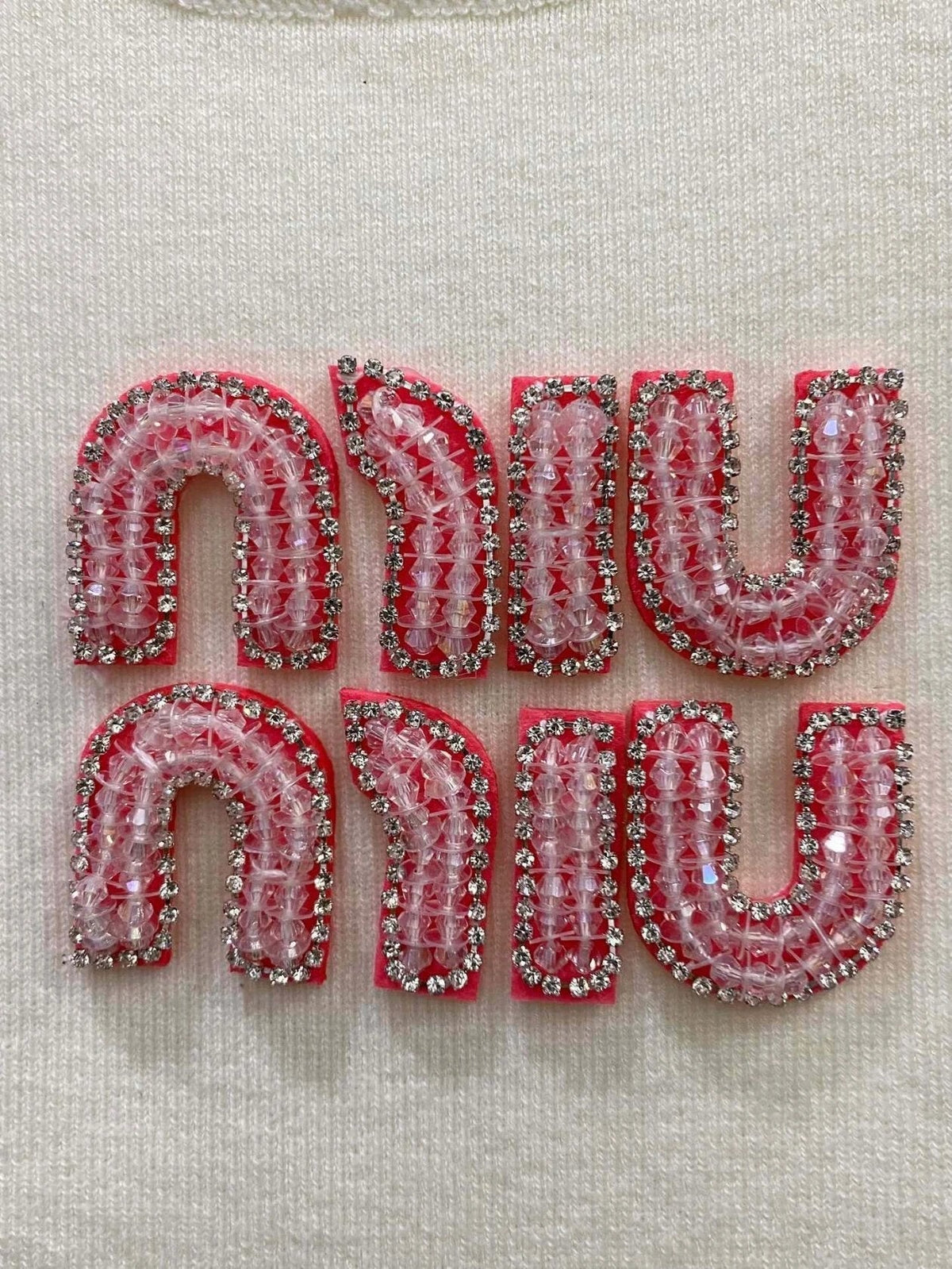 "MIU" PINK LETTER TANK TOP