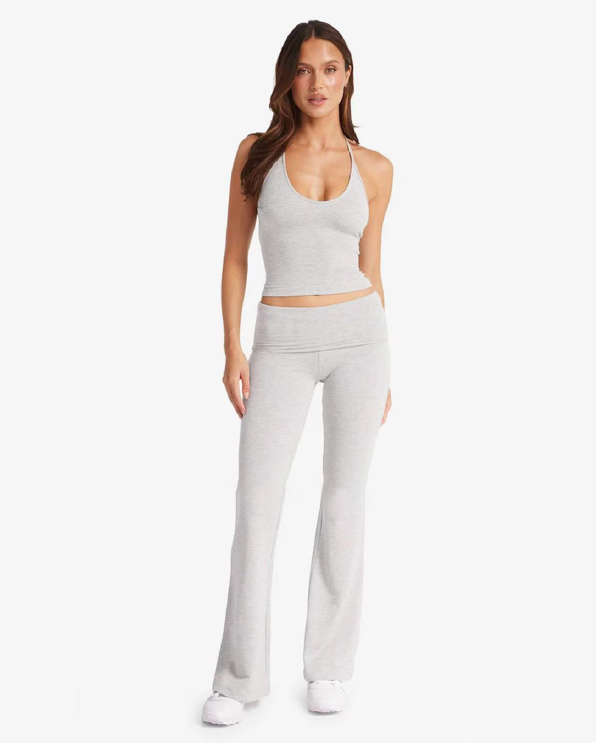 Low-Rise Turn-Up Flared Jogger SET