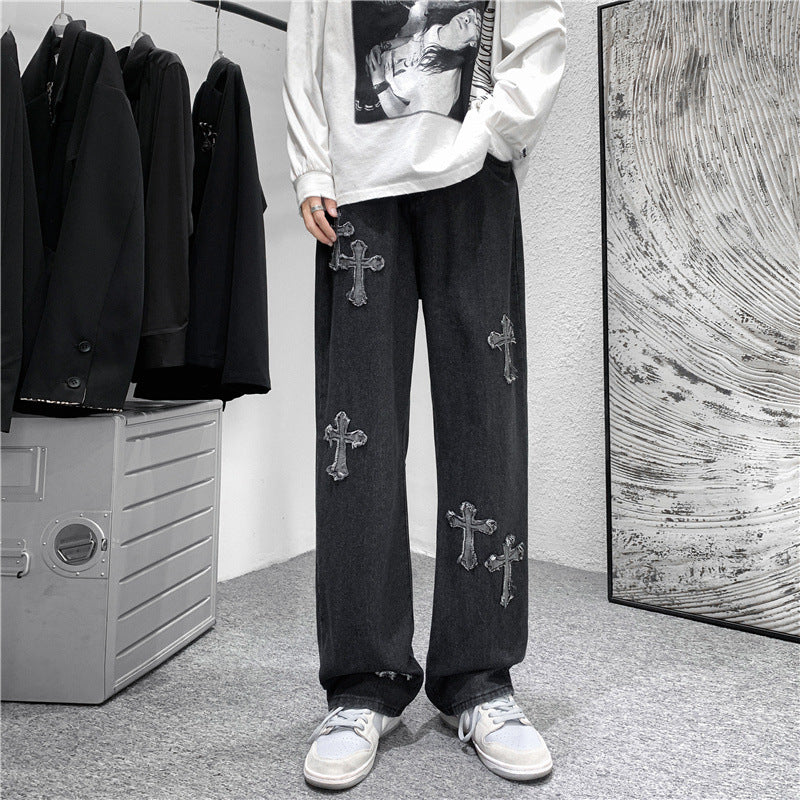 CROSS BAGGY JEANS