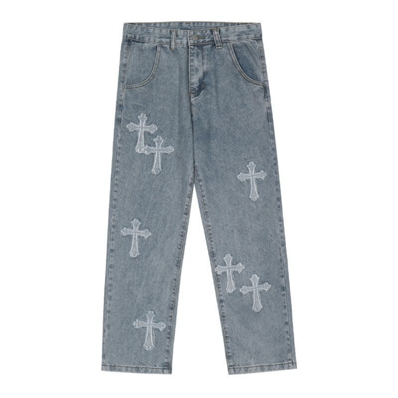CROSS BAGGY JEANS