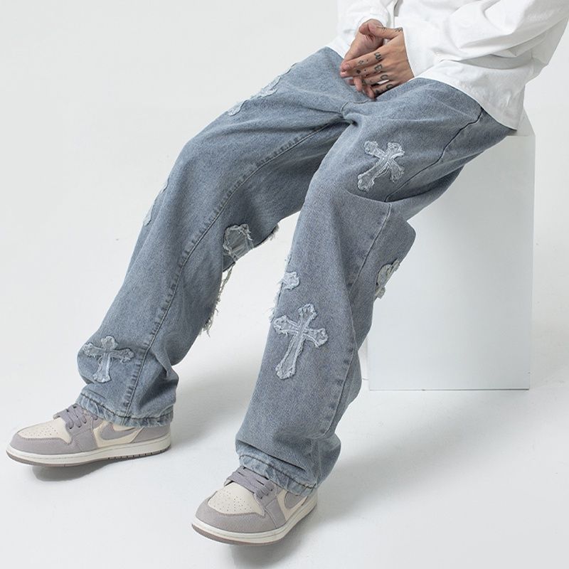 CROSS BAGGY JEANS