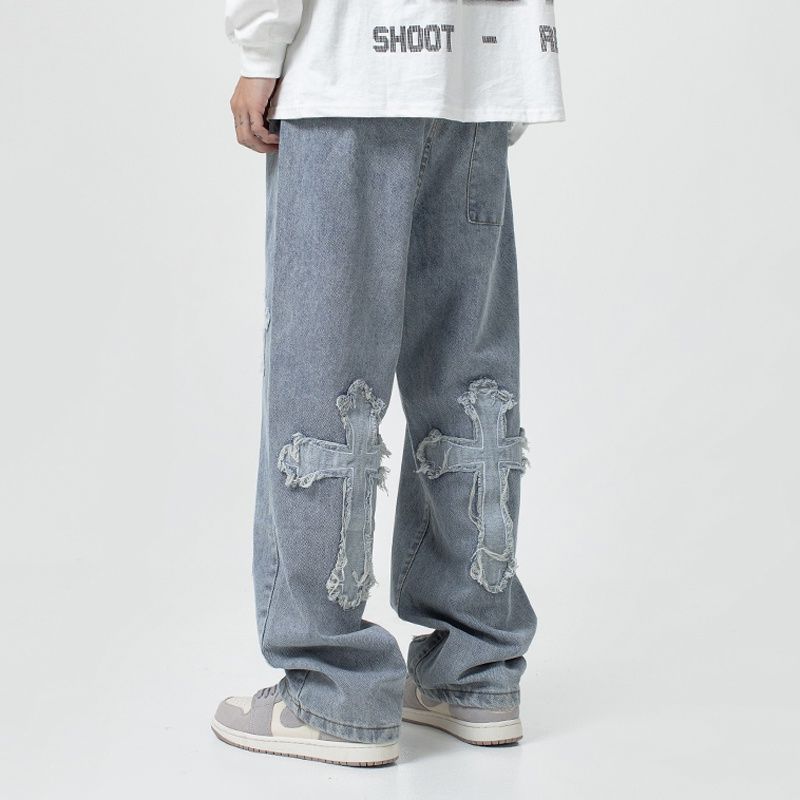 CROSS BAGGY JEANS