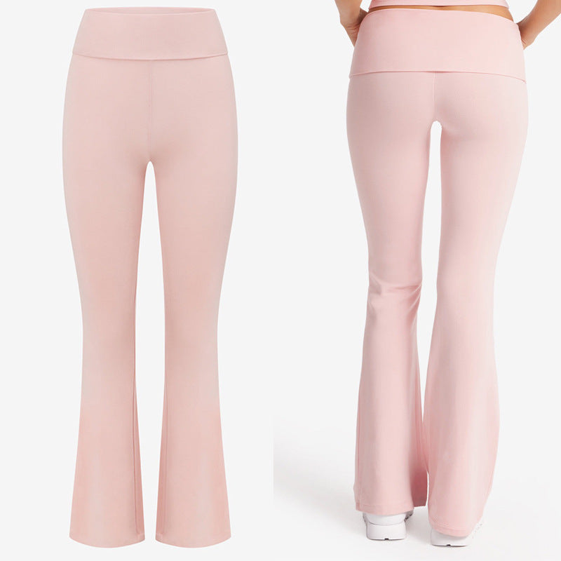 Low-Rise Turn-Up Flared Jogger Jeans