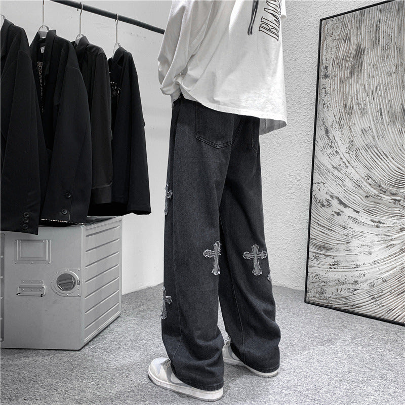 CROSS BAGGY JEANS