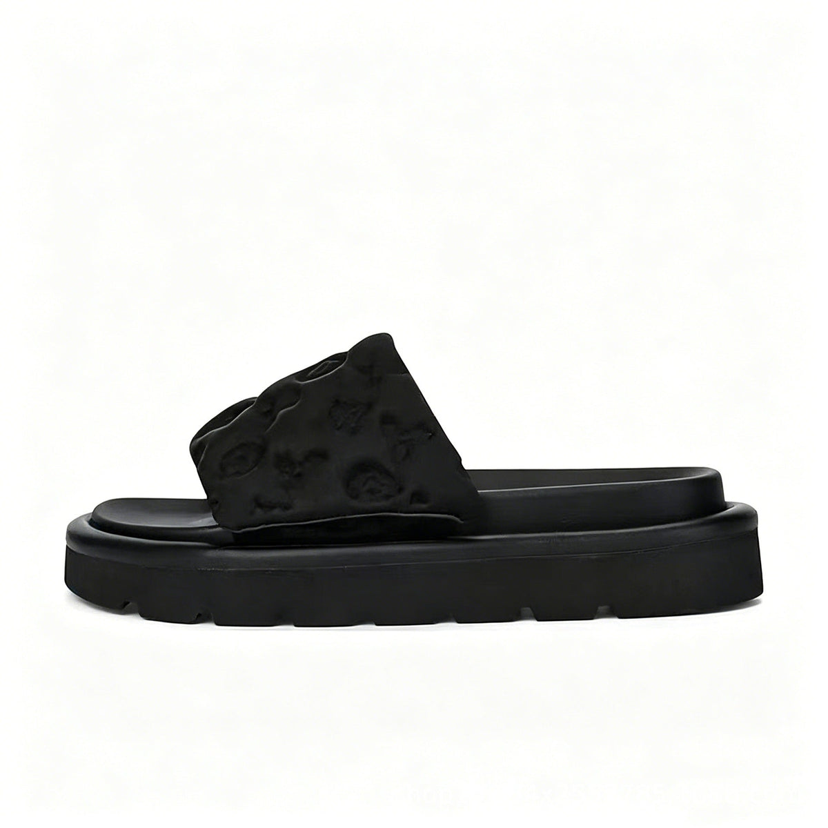 LV PILLOW SLIDES BLACK
