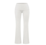 Low-Rise Turn-Up Flared Jogger Jeans